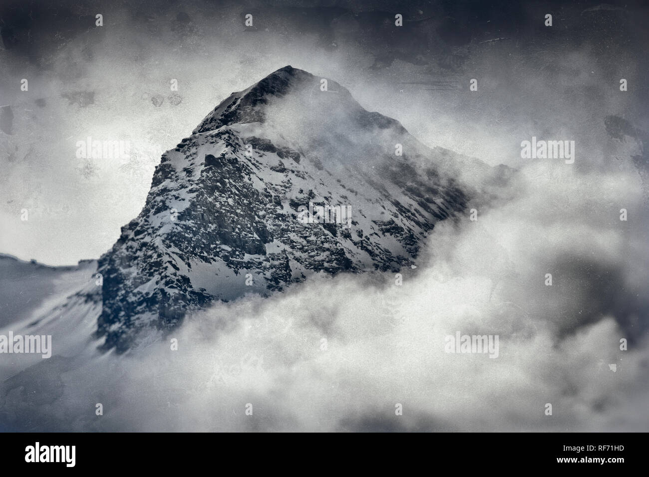 Mountain Shrouded In Clouds High Resolution Stock Photography and ...