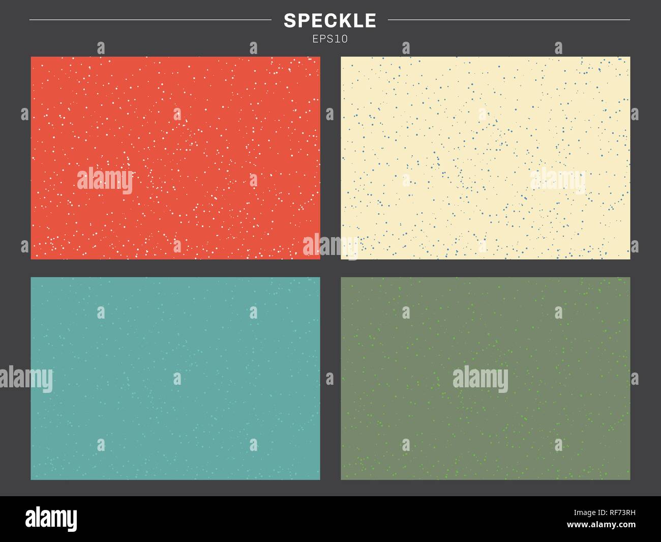 Set of retro color tone background speckle pattern texture. Dirty specks grit rough sand vintage style. Grunge effect. Vector illustration Stock Vector