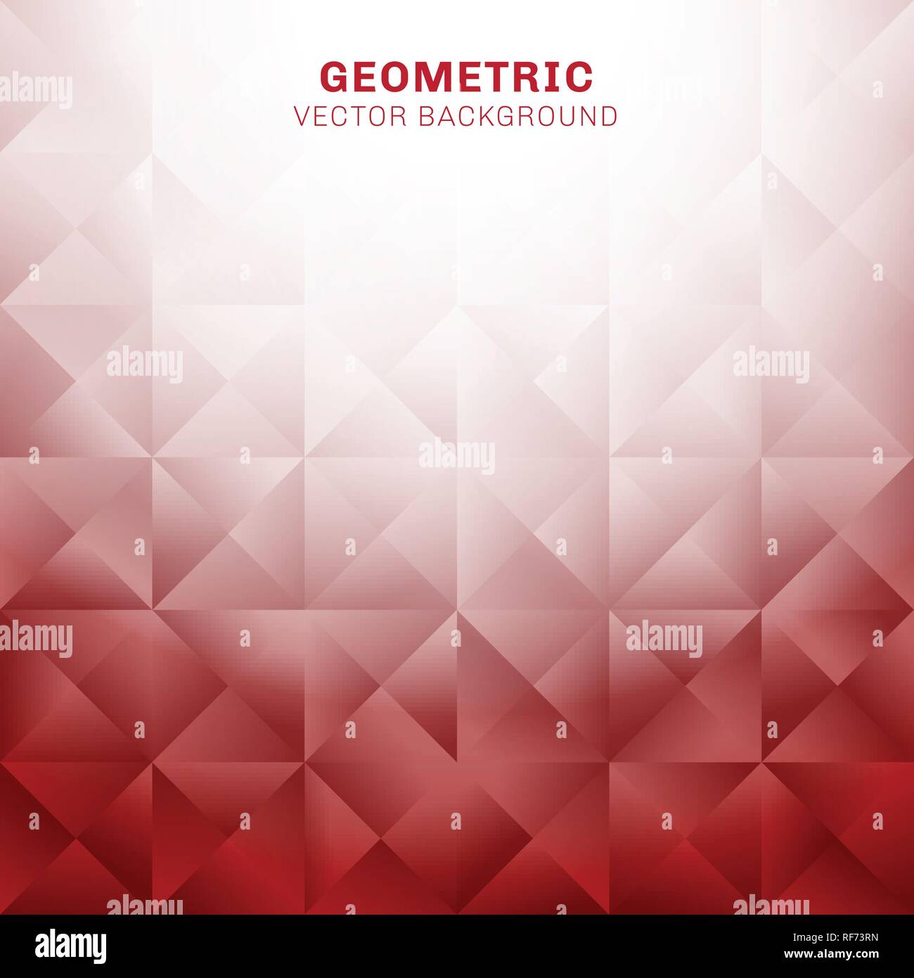 Abstract geometric triangles pattern red background with place for text ...