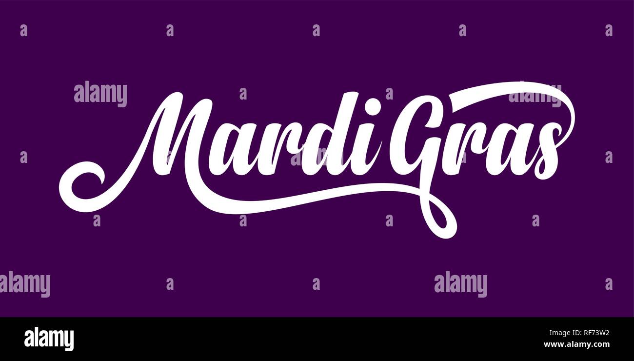 Mardi Gras text Stock Vector