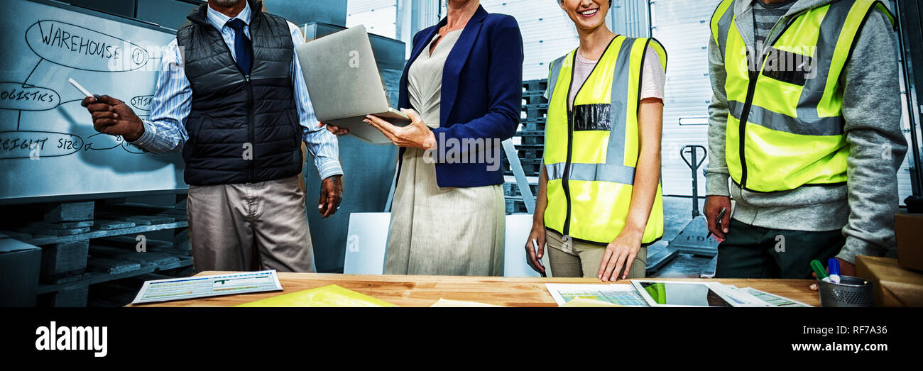 Team portrait of workers Stock Photo
