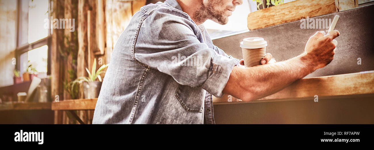 Man using a smartphone Stock Photo