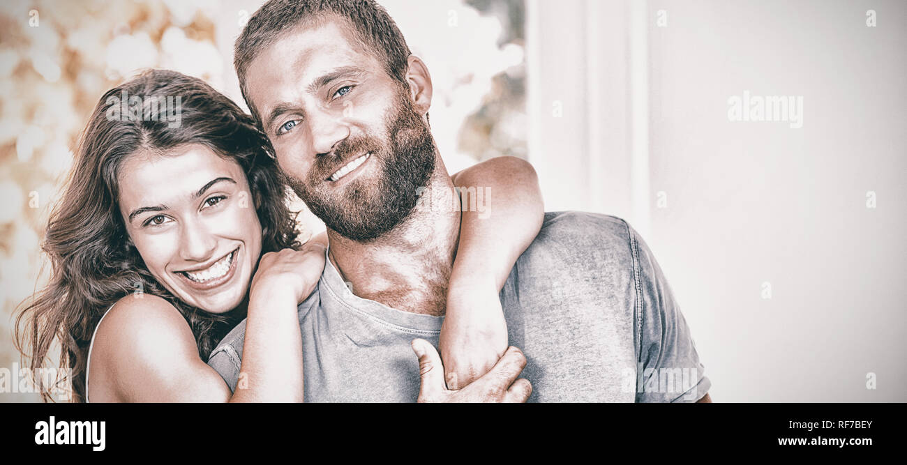 Portrait of young couple embracing Stock Photo