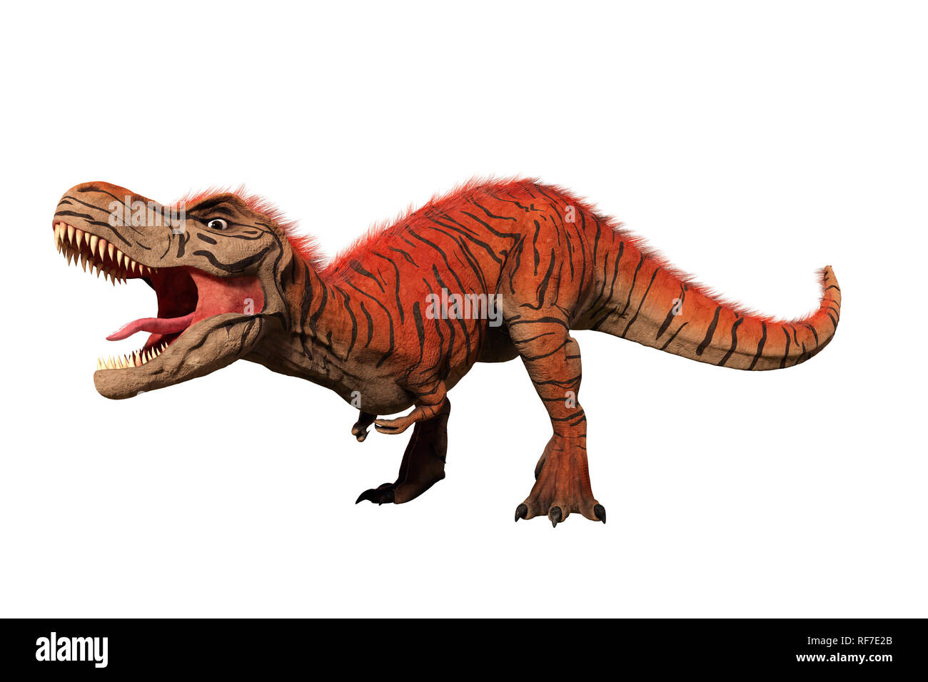 Tyrannosaurus From The Cretaceous Era 3d Illustration Stock Photo