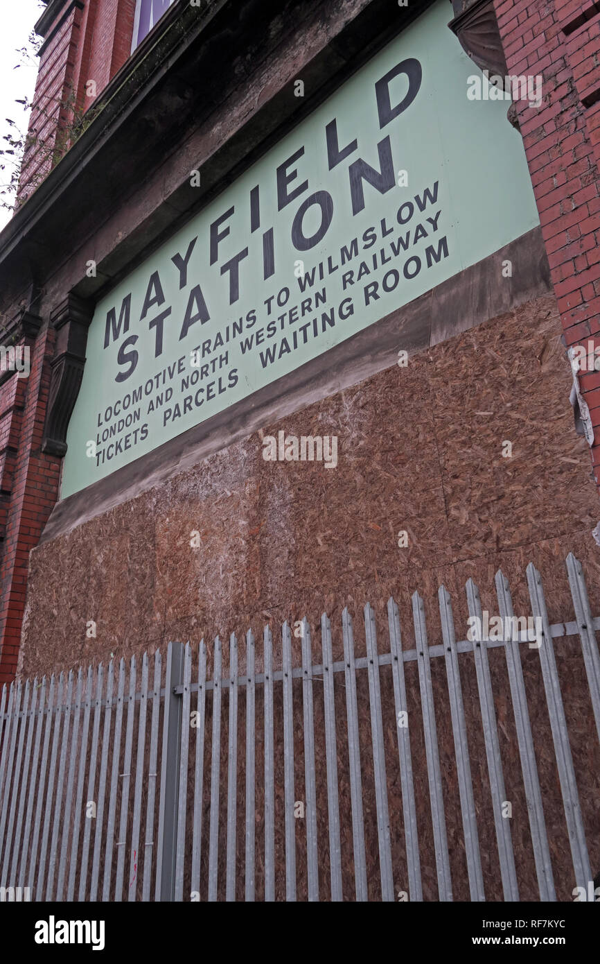 Disused Manchester Mayfield Station Building, Fairfield street, Piccadilly, Manchester, North West England, UK , M1 2QF Stock Photo