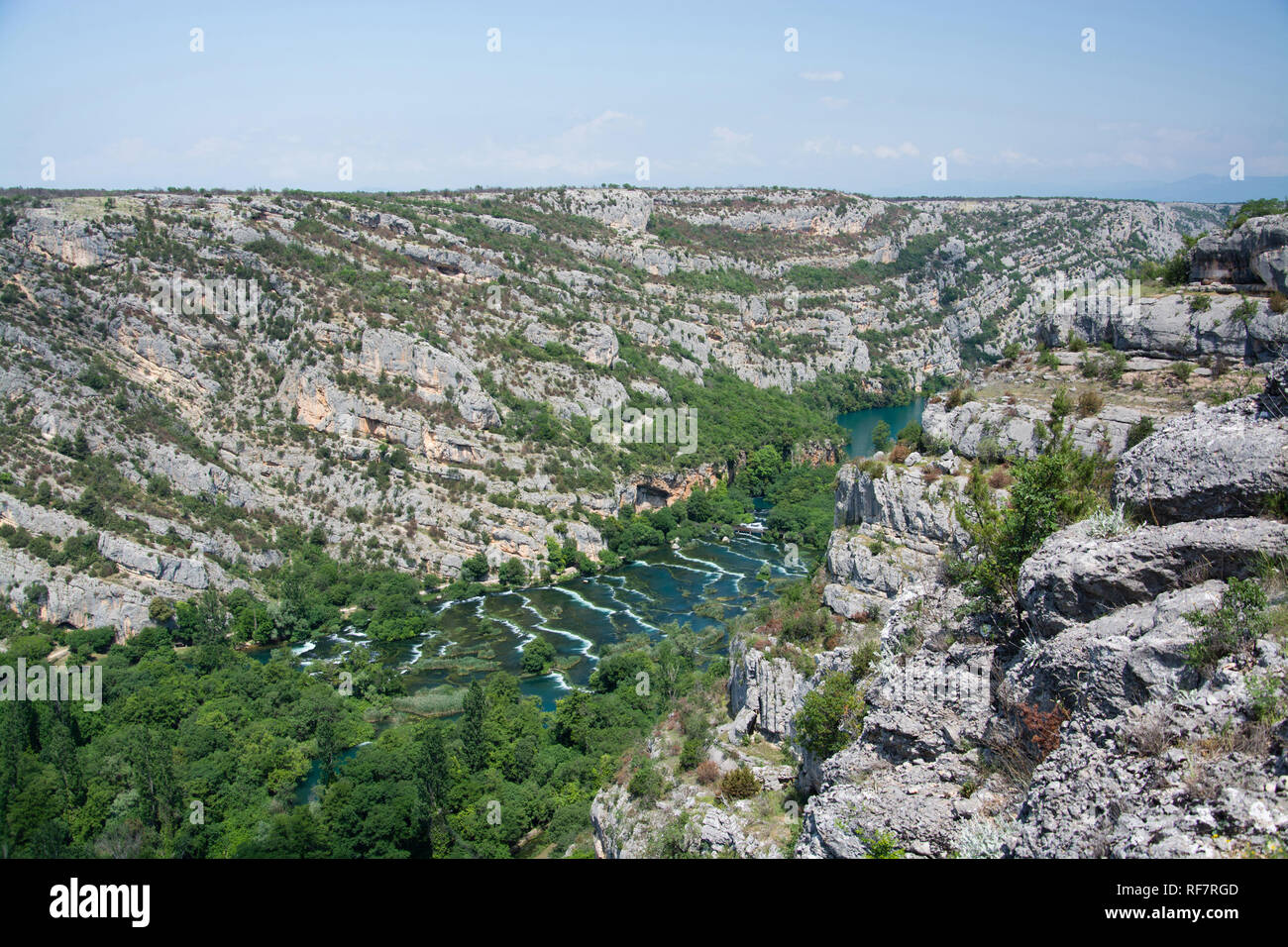 The Croatian national park Krka exists of a 45-kilometre-long river segment of the Krka between Knin and Skradin., Der kroatische Nationalpark Krka be Stock Photo