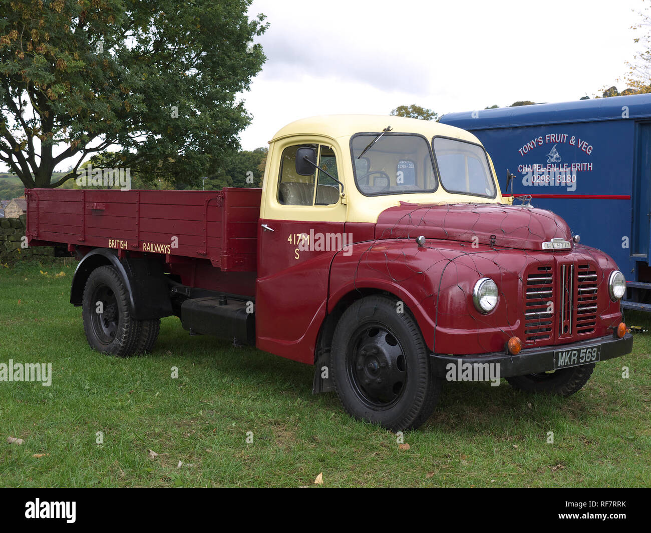 Classic Austin pick up at Ashover festival of lights Stock Photo