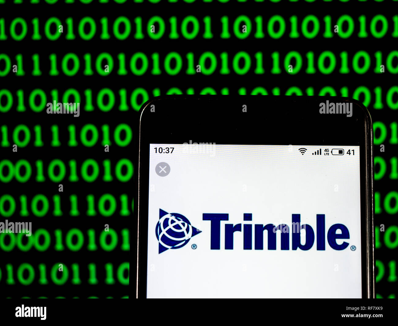 Trimble Software developer logo seen displayed on smart phone Stock Photo Alamy
