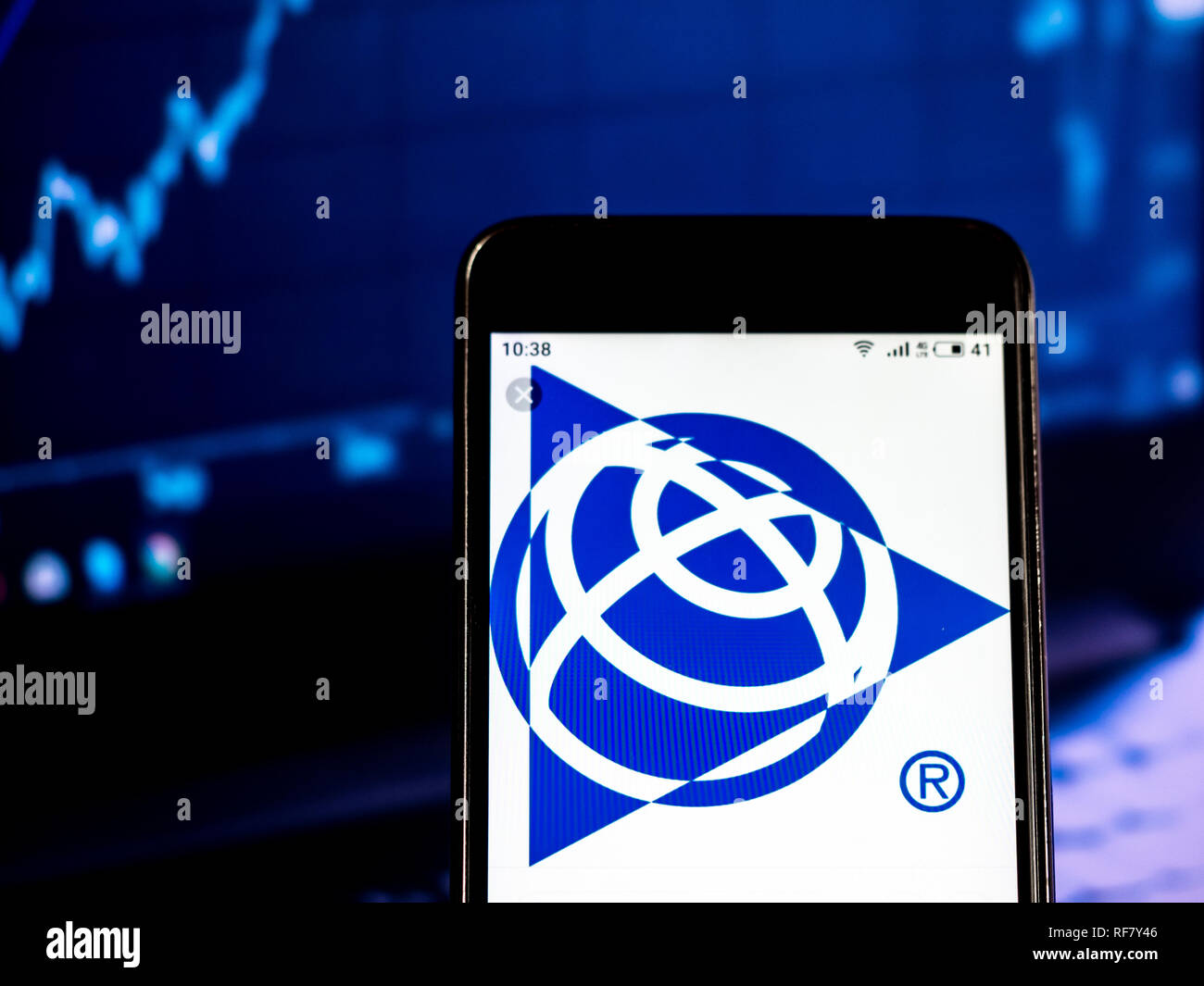 Trimble Software developer logo seen displayed on smart phone Stock Photo Alamy