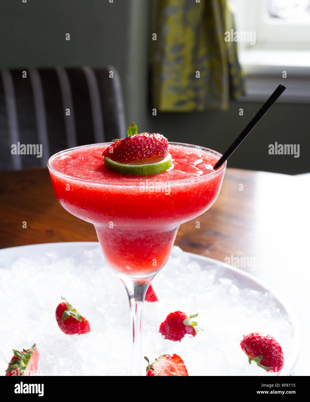 Strawberry Daiquiri Stock Photo
