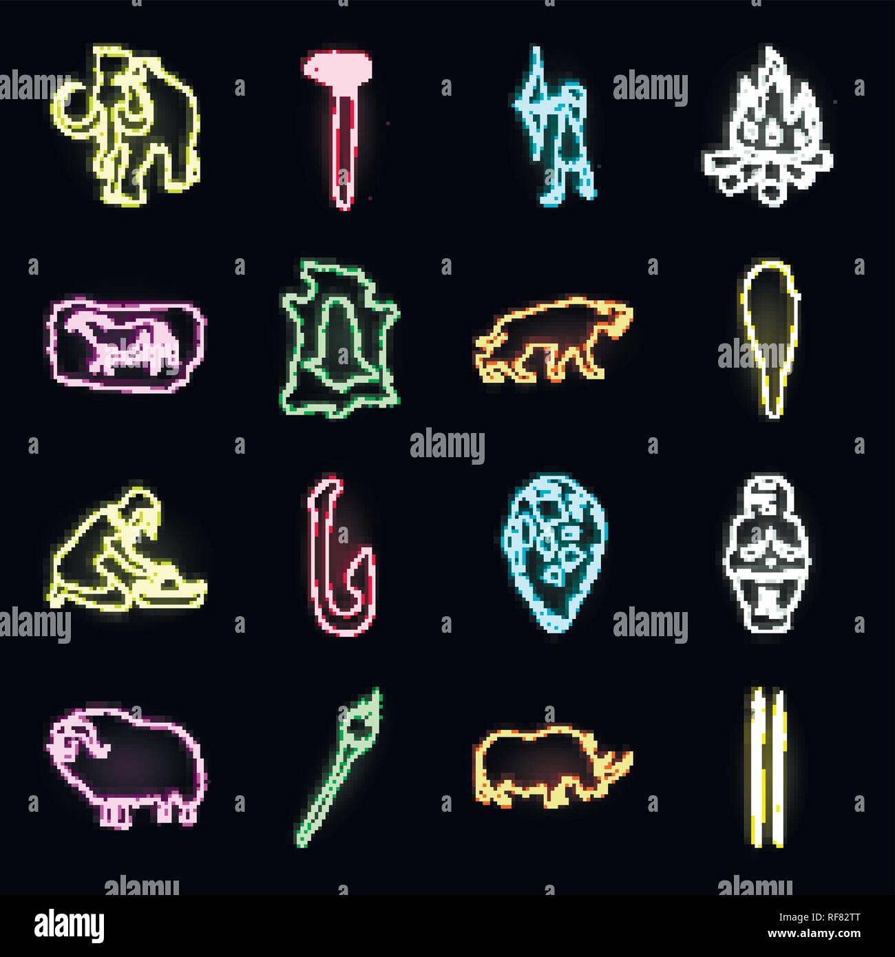 age,ancient,animal,antiquity,arrow,axe,beginning,bone,bow,campfire,caveman,cavewoman,collection,culture,design,development,epoch,fauna,fish,grindstone,hide,hook,humanity,icon,illustration,isolated,life,logo,man,muskox,neon,painting,people,period,rhinoceros,saber-toothed,set,sign,spears,stone,survival,symbol,tiger,tool,torch,truncheon,vector,venus,web,woolly mammoth Vector Vectors , Stock Vector