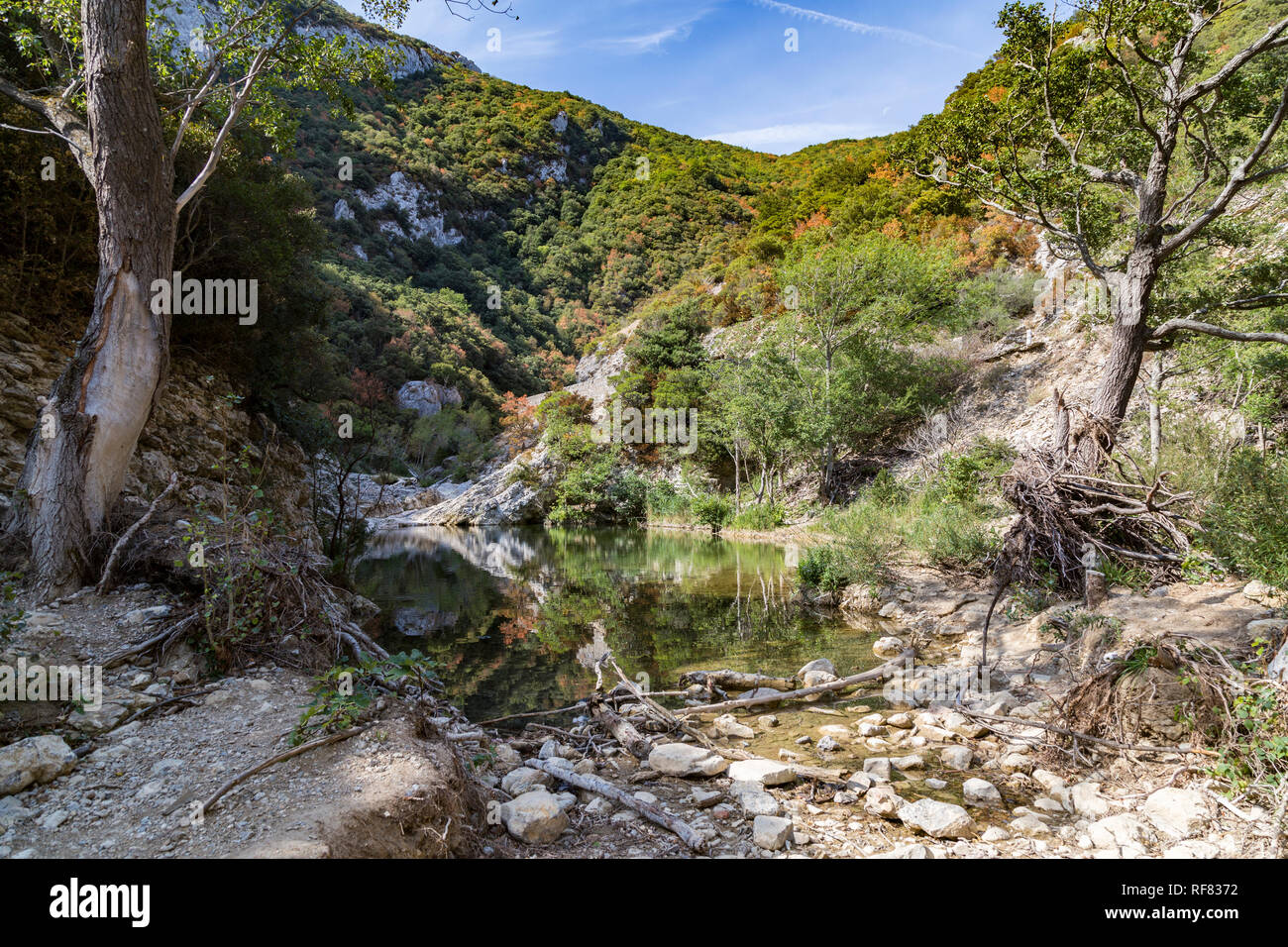 Picturesque gorges in South France Stock Photo