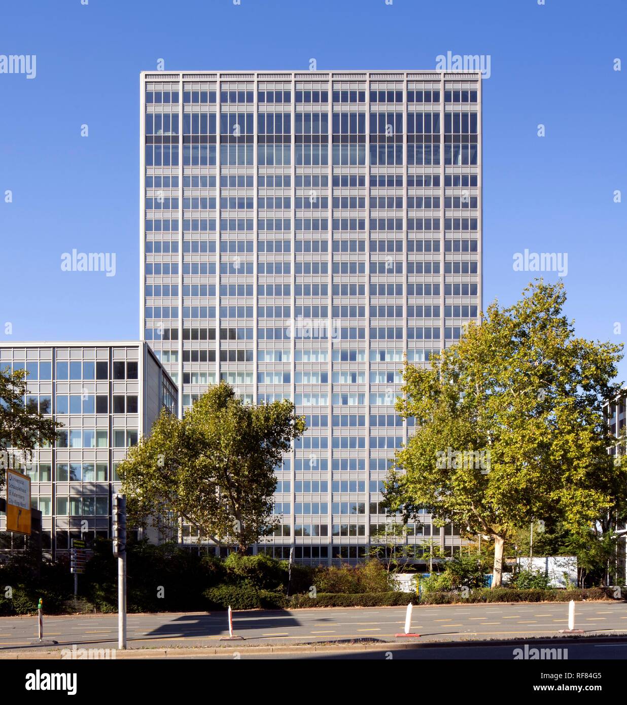 Rheinstahlhaus, office tower of the ThyssenKrupp Group, Essen, Ruhr area, North Rhine-Westphalia, Germany Stock Photo