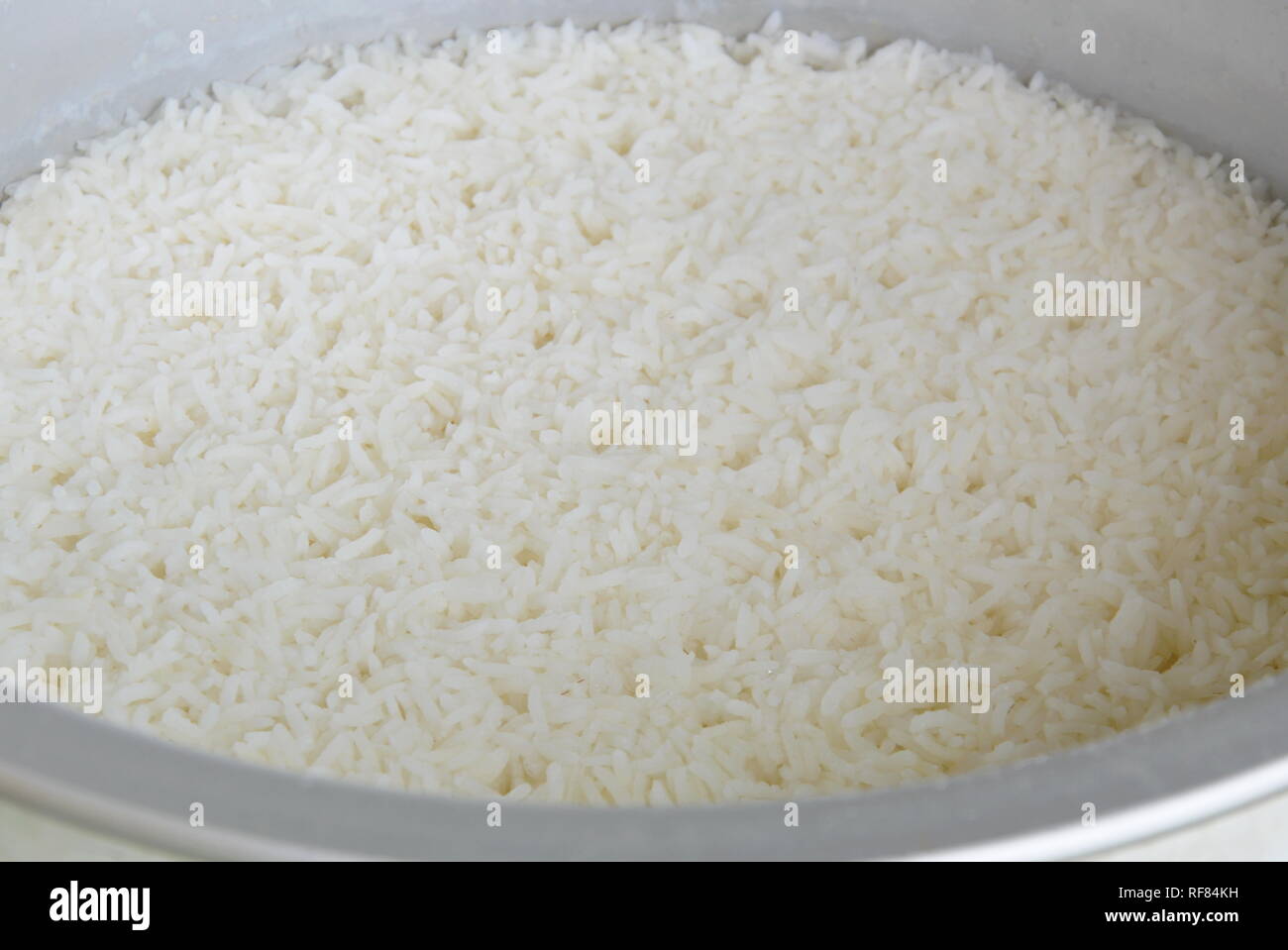 plain rice steamed in electric cooker Stock Photo Alamy