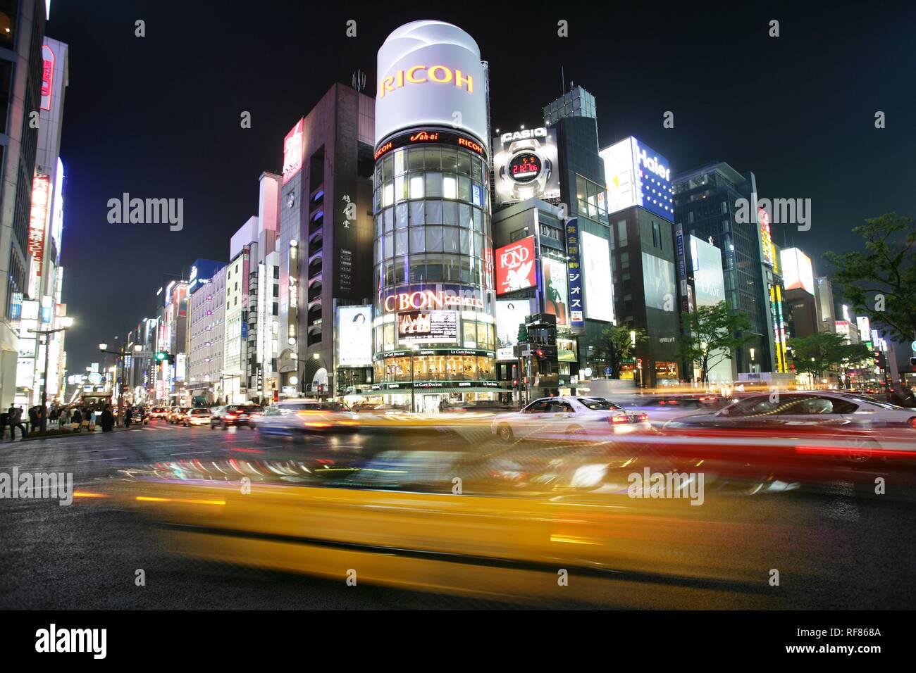 Chuo Dori shopping street, Ginza district, Tokyo, Japan, Asia Stock