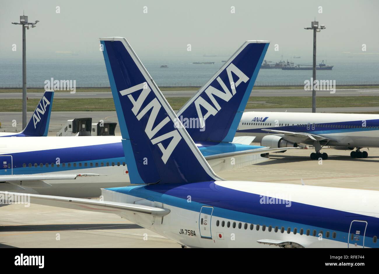 Haneda Airport Planes of ANA, All Nippon Airways, Tokyo, Japan, Asia Stock Photo