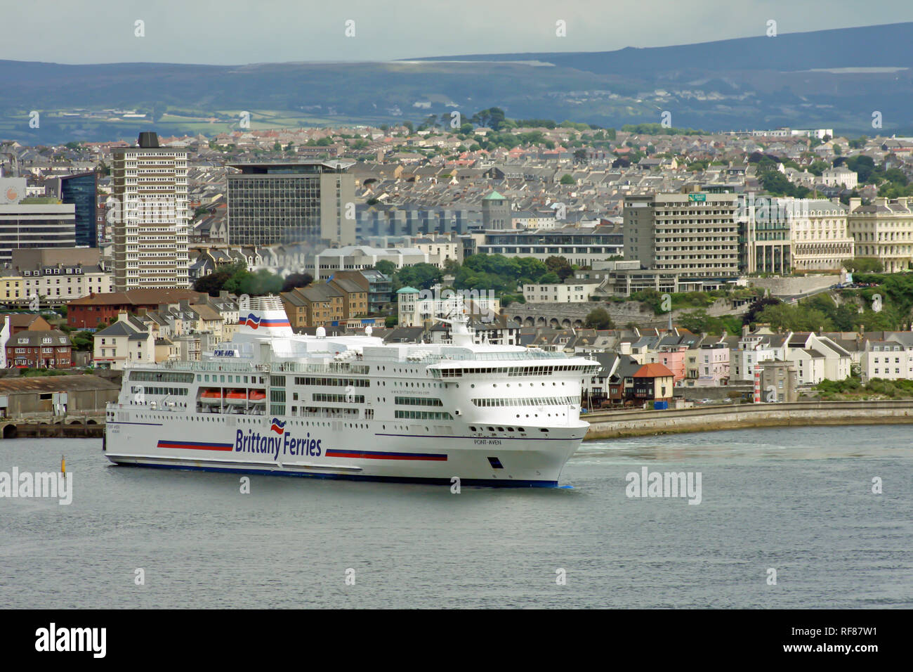 Brittany Ferries cross channel ferries; Passenger and frieght; Stock Photo