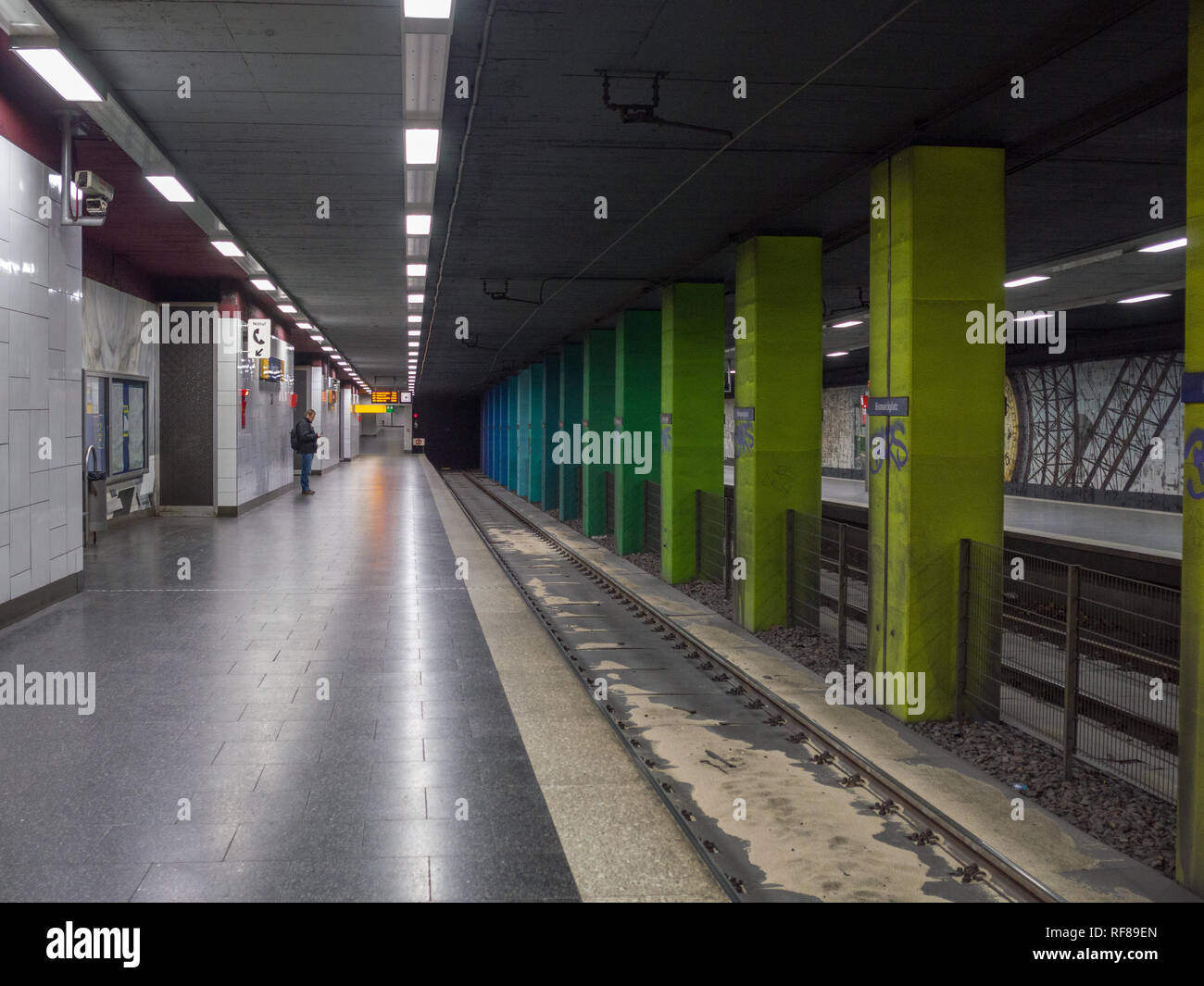 Subway station, Essen, Germany. Stock Photo