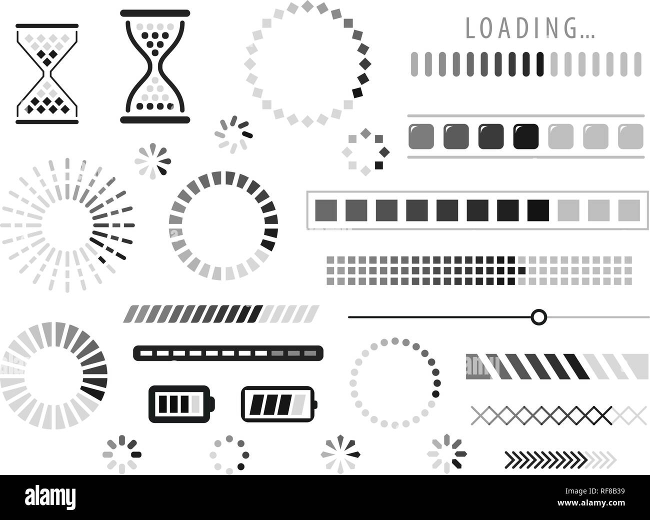 Loading icon. Load, download, indicator symbol. Vector Stock Vector