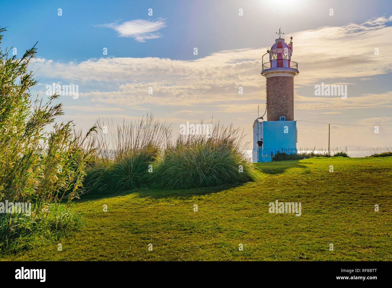 Exterior view of punta carretas lighthouse at montevideo city, Uruguay Stock Photo