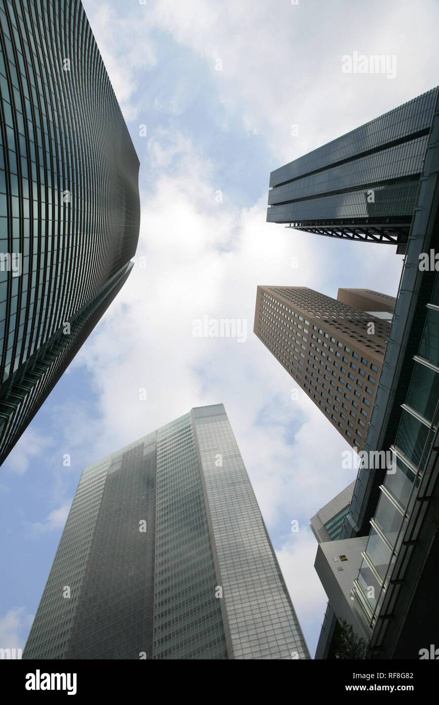 Shiodome Station area, city centre, Shimbashi district, Tokyo, Japan, Asia Stock Photo