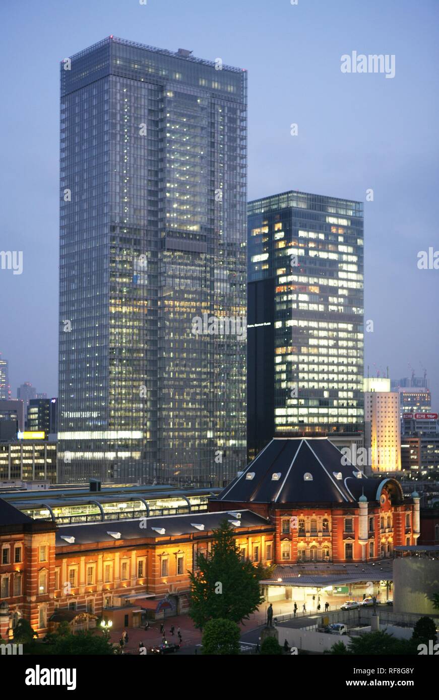 Tokyo Station area with its many new buildings, office towers, hotels, museums, shopping malls
