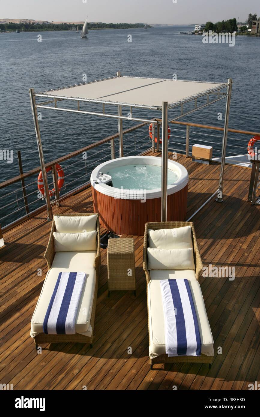Deck chairs, cruising the Nile on board the "Zahra" between Aswan and