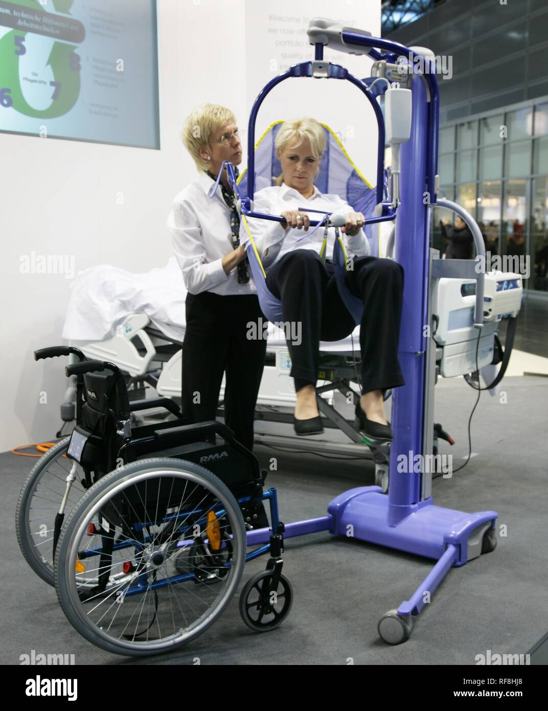 Lift for handicapped persons at Medica 2007, world's biggest trade show