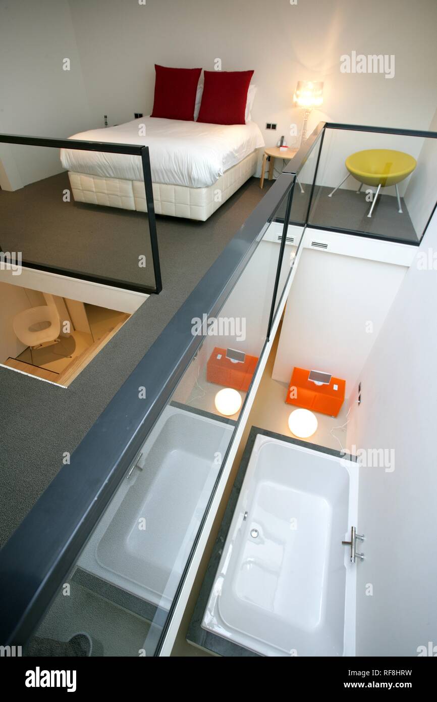 Loft-style accommodations at the designer hotel Stroom, Rotterdam, The Netherlands, Europe Stock Photo