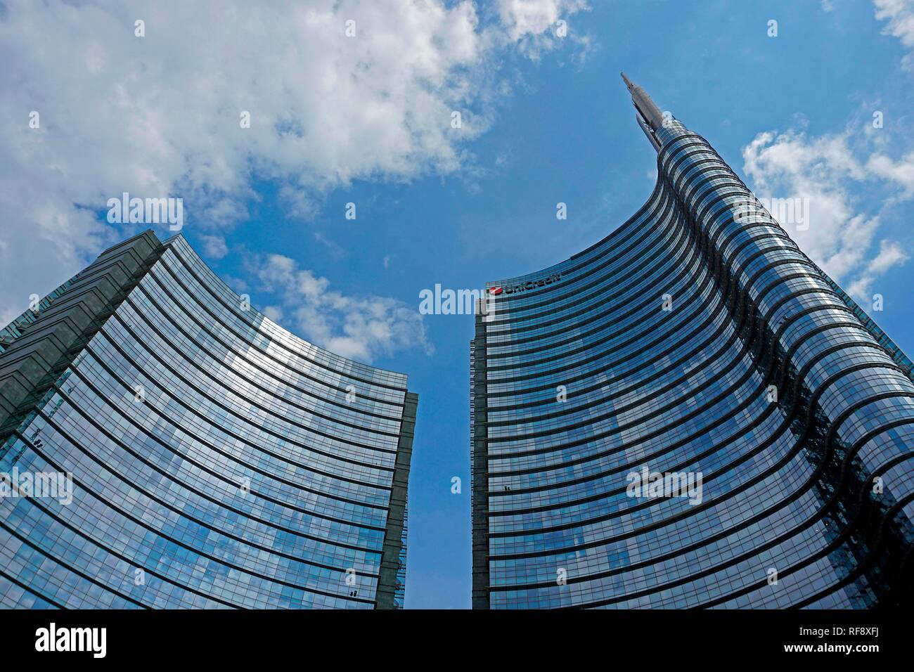 Torre Unicredit skyscraper at Milano Porta Garibaldi station, Milan, Lombardy, Italy Stock Photo