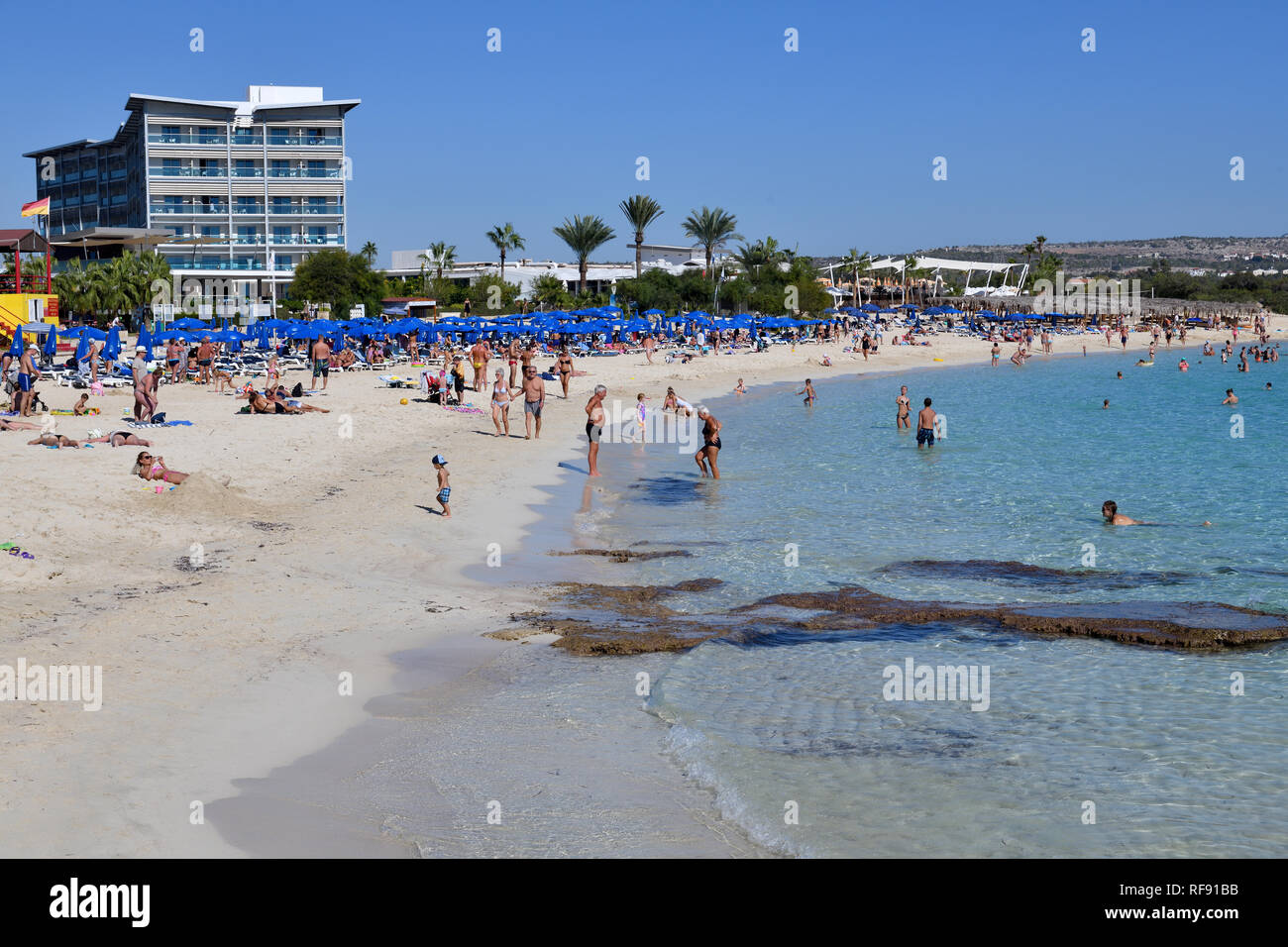 Ayia Napa Cyprus November 1 2018 People Rest On