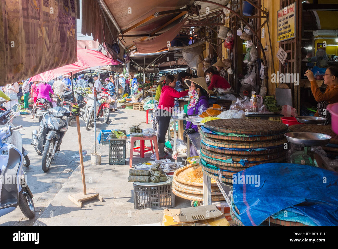 Fresh produce for sale at an outdoor market at Hoi An, Vietnam Stock Photo