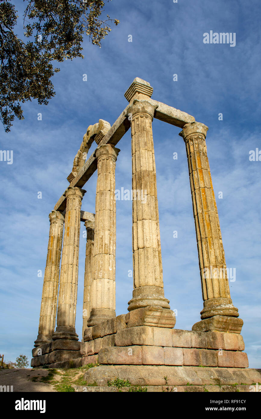 Roman ruins of Augustobriga, in Bohonal de Ibor in the province of Caceres, Extremadura ,  Spain Stock Photo