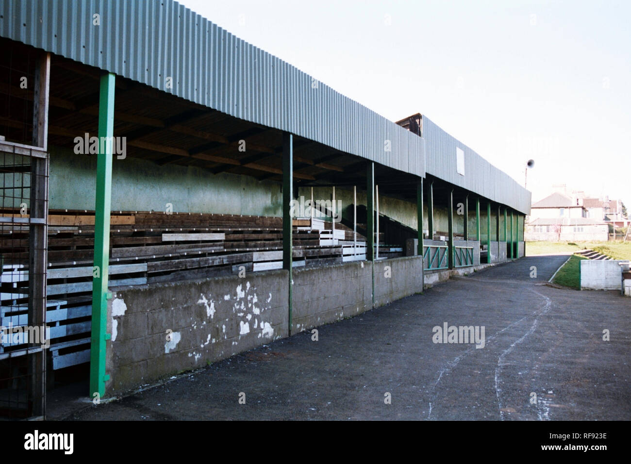 Main stand at Welton Rovers FC Football Ground, West Clewes, North Road