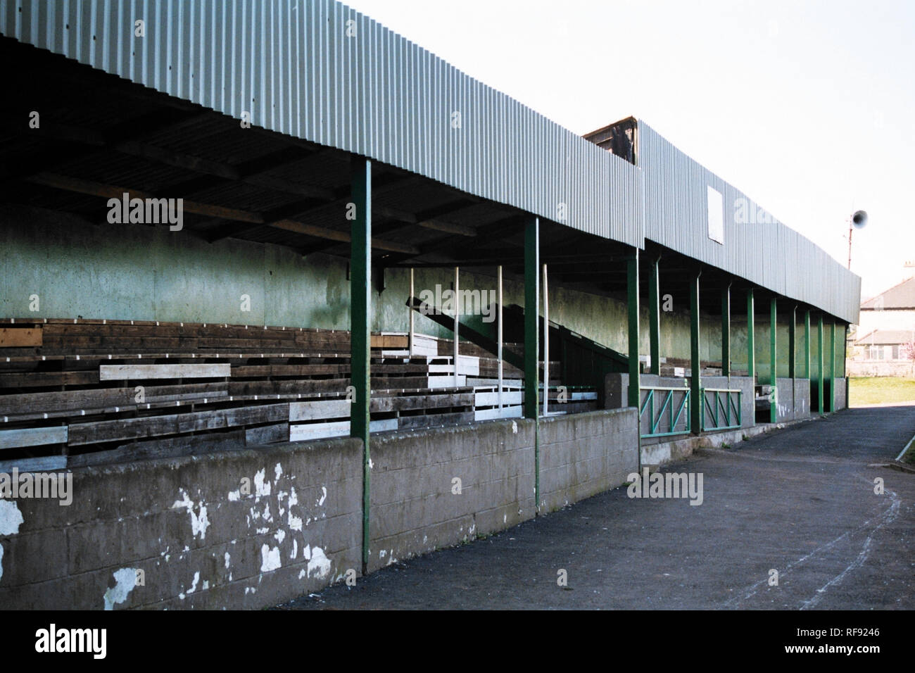 Main stand at Welton Rovers FC Football Ground, West Clewes, North Road