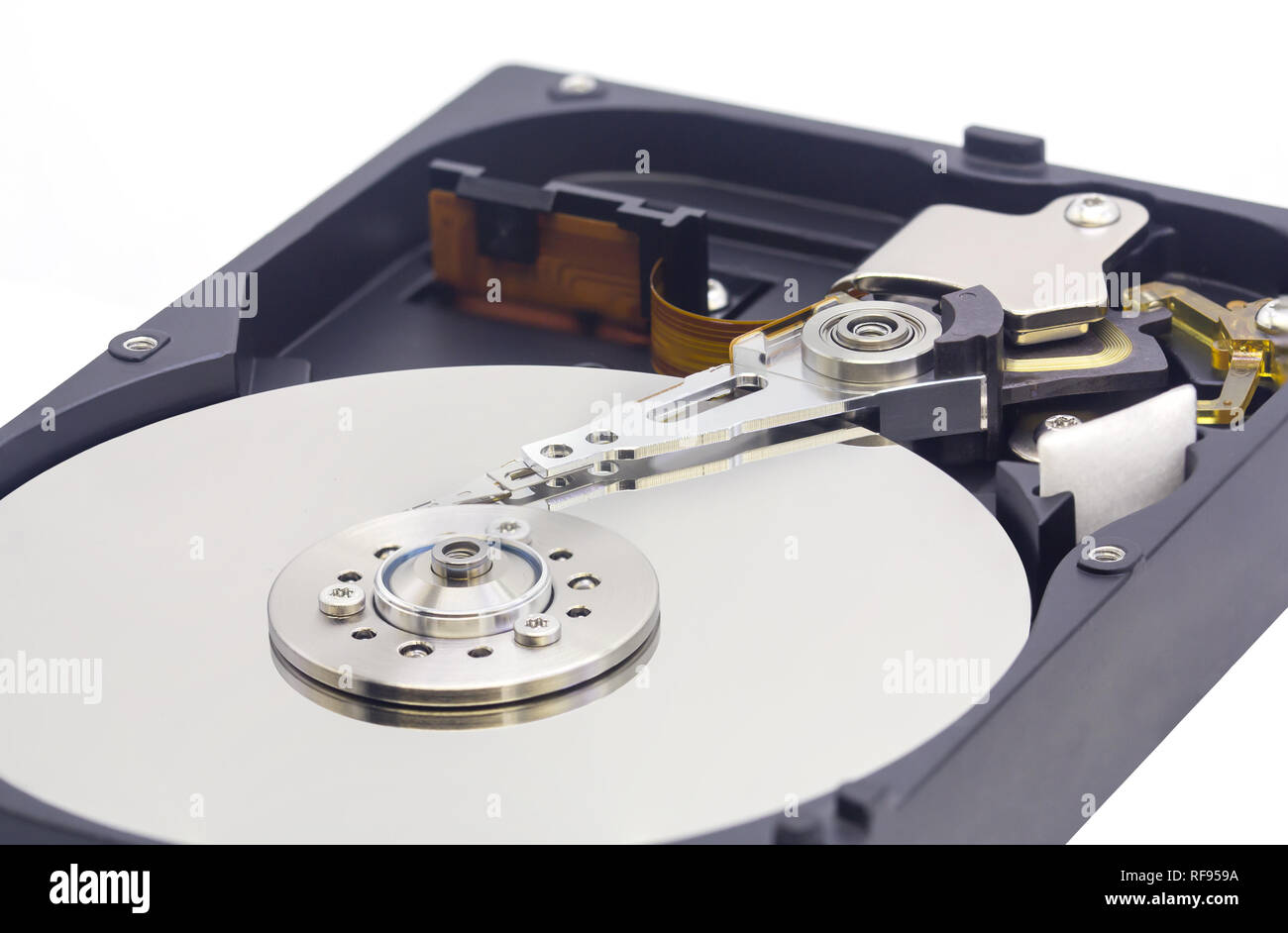 HDD Hard disk drive isolated on white background Stock Photo