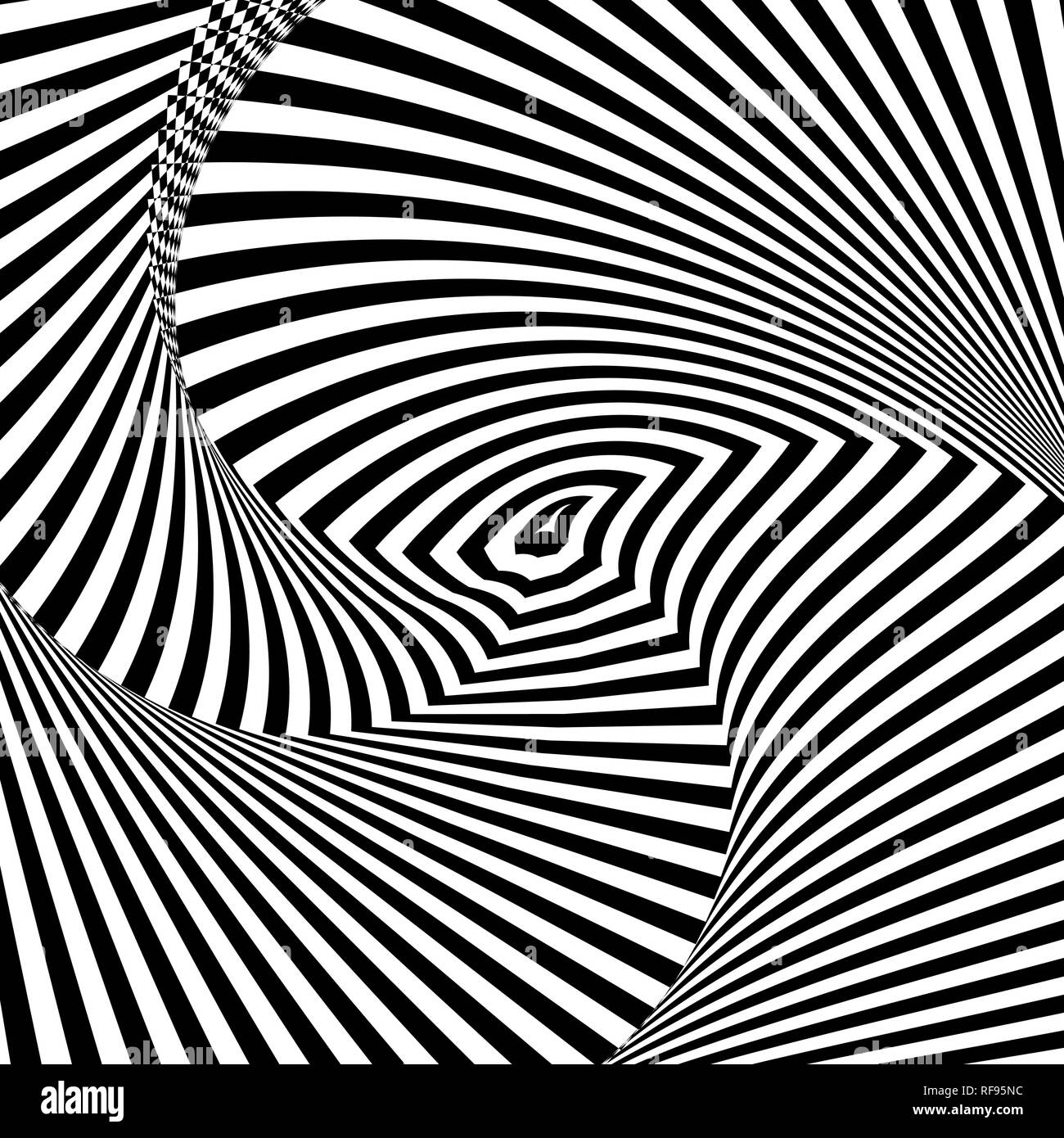 Black and white hypnotic background. Vector illustration. EPS10 Stock ...
