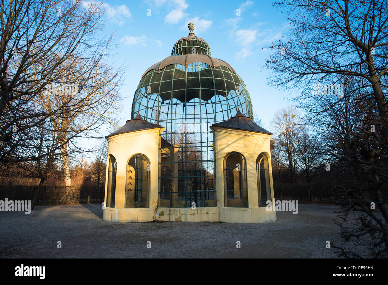 The columbary (Dovecote or pigeon loft) at the Schloss Schönbrunn (Schönbrunn Palace) was built between 1750-1755, Vienna. Austria. Stock Photo