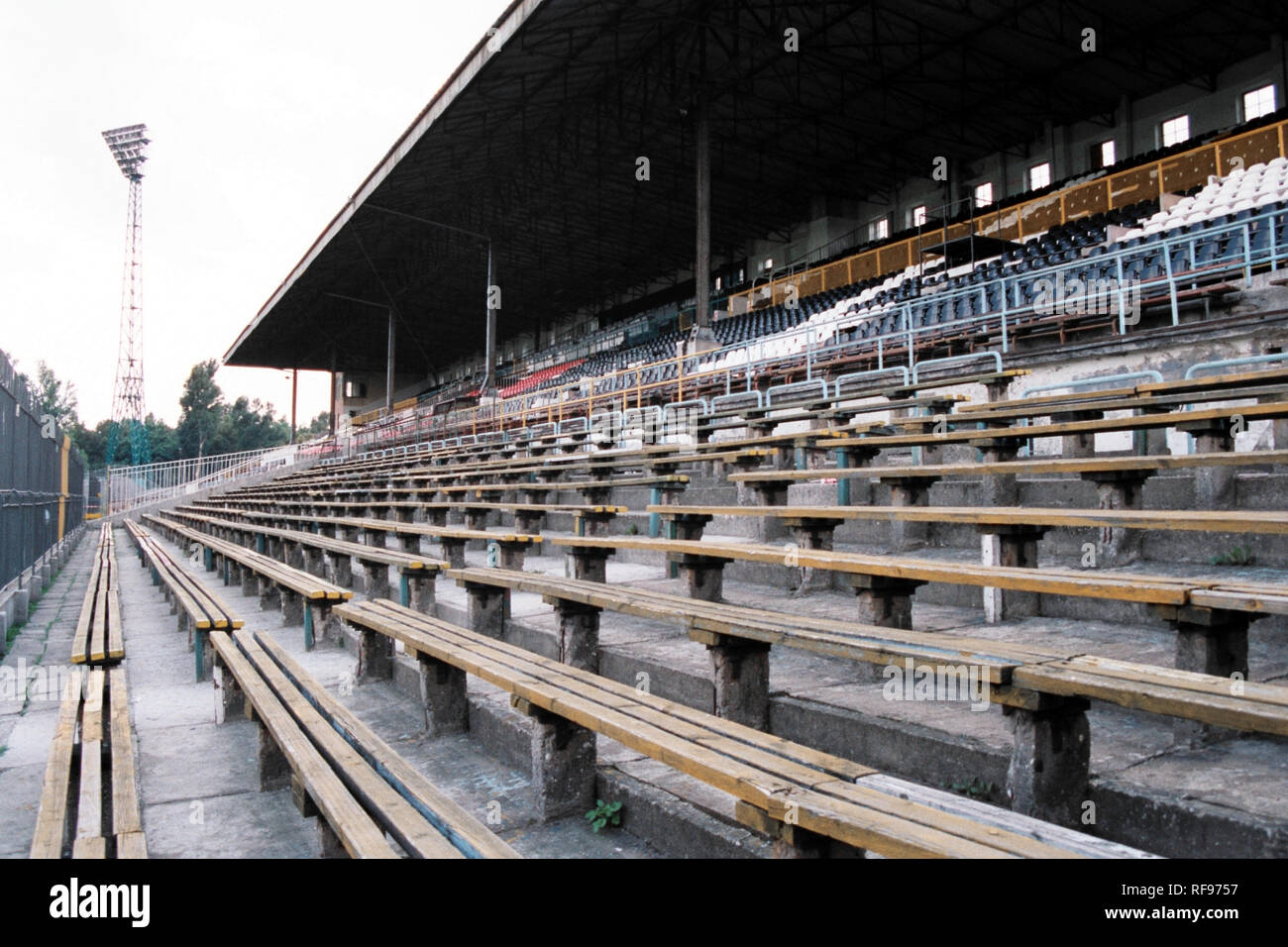General view of Legia Warsaw FC Football Ground, Stadion Wojska Polskiego (Polish Army Stadium), ul Lazienkowska, Warsaw, Poland, pictured on 25th Aug Stock Photo