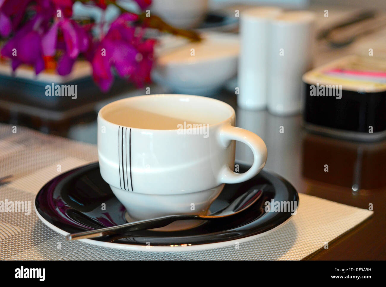High angle tea setting hi-res stock photography and images - Alamy