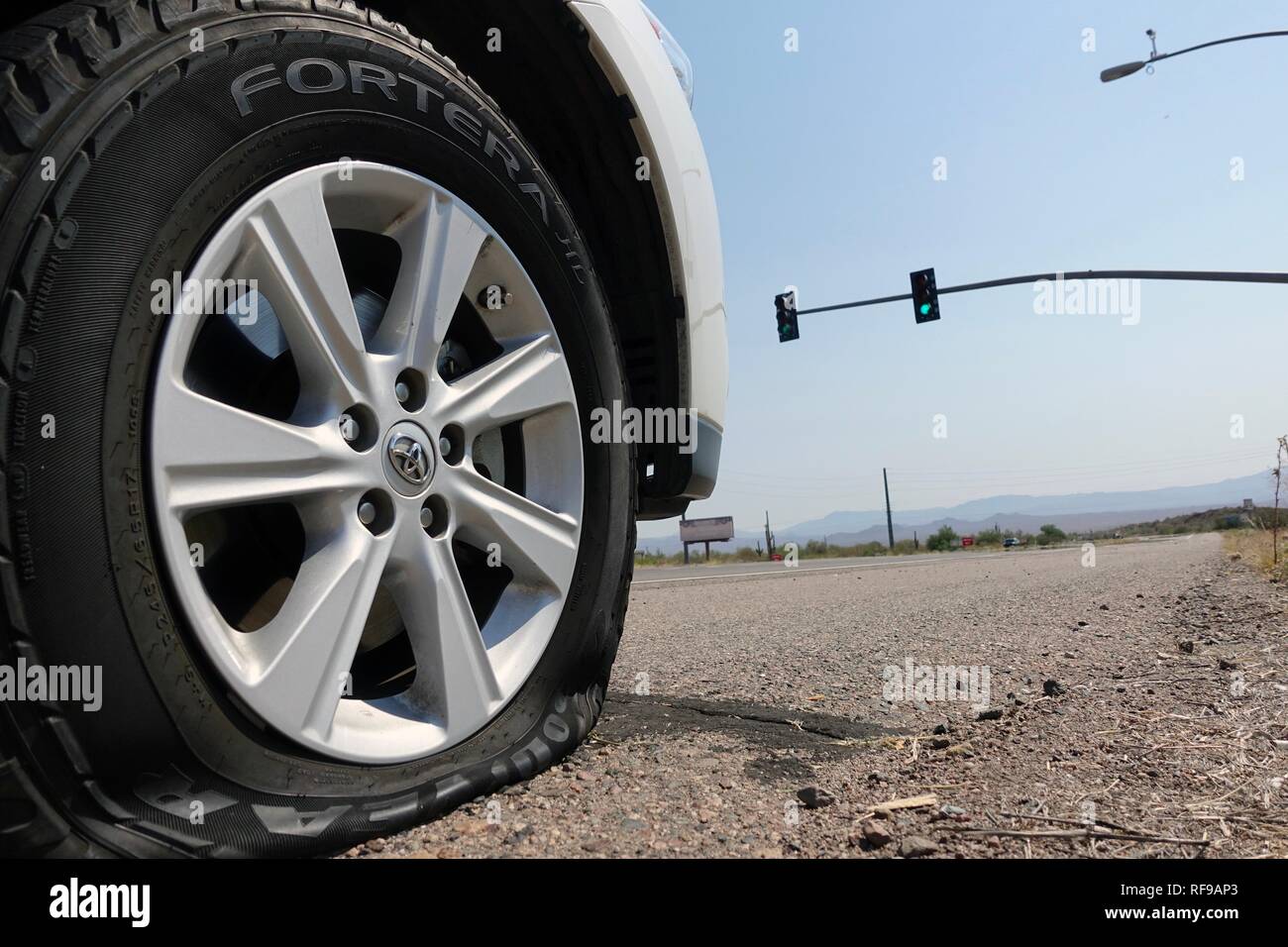 Chalk drawing, air escapes from flat tire, Berlin, Germany Stock Photo -  Alamy