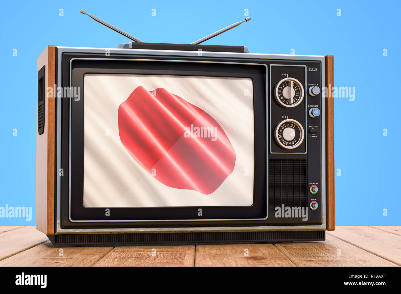 Japanese Television concept, 3D rendering Stock Photo