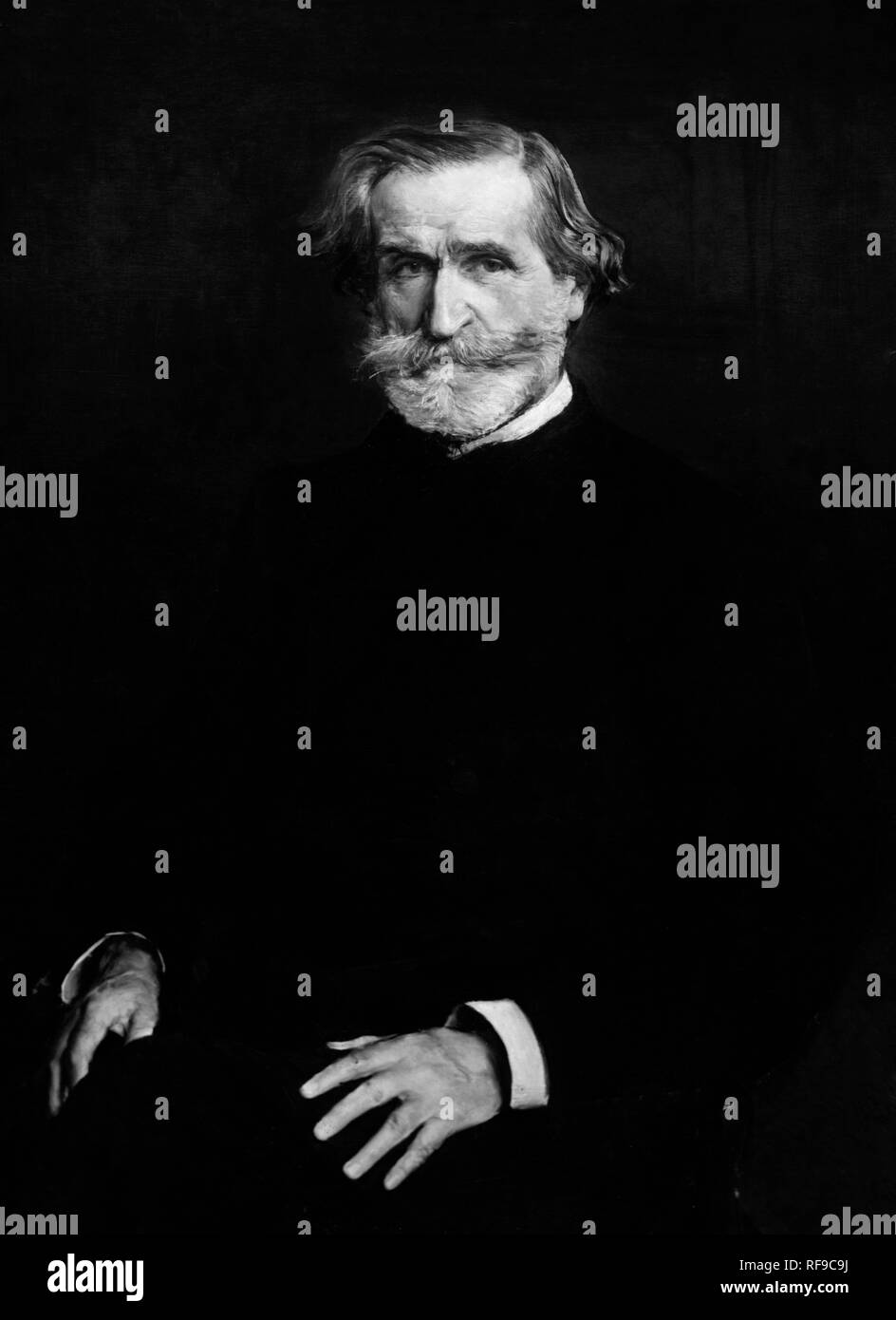 Portrait of Giuseppe Verdi created by Giovanni Boldini in 1886 Stock Photo