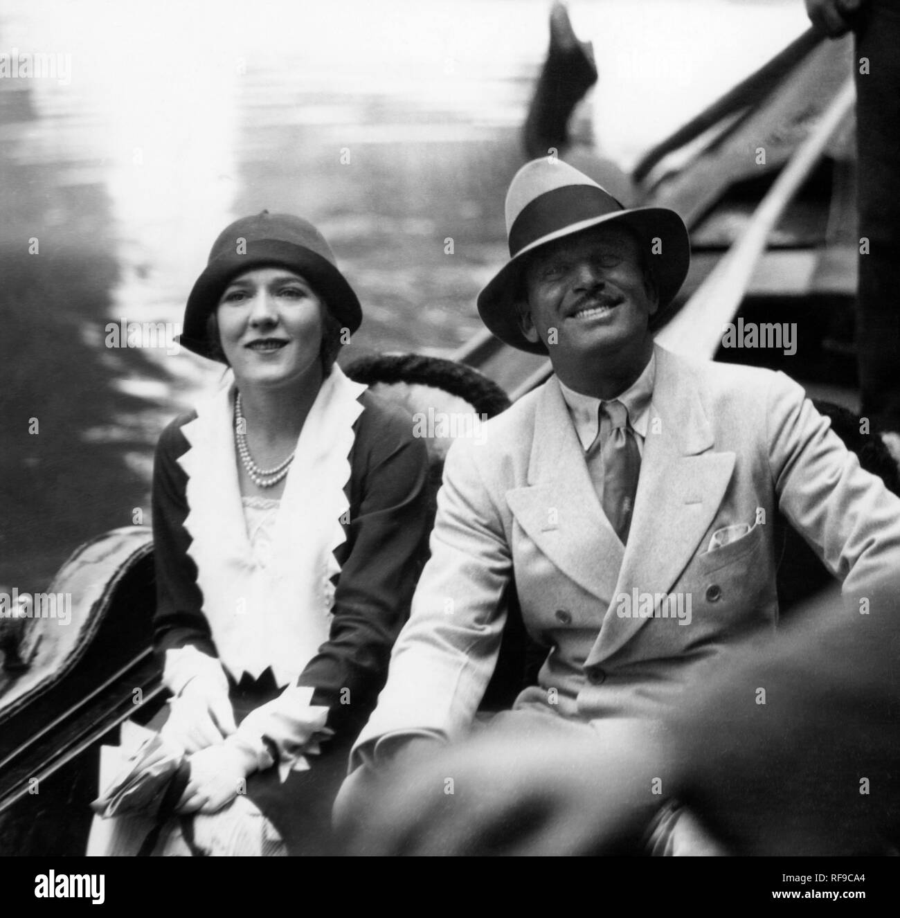 mary pickford and douglas fairbanks, venice 1926 Stock Photo