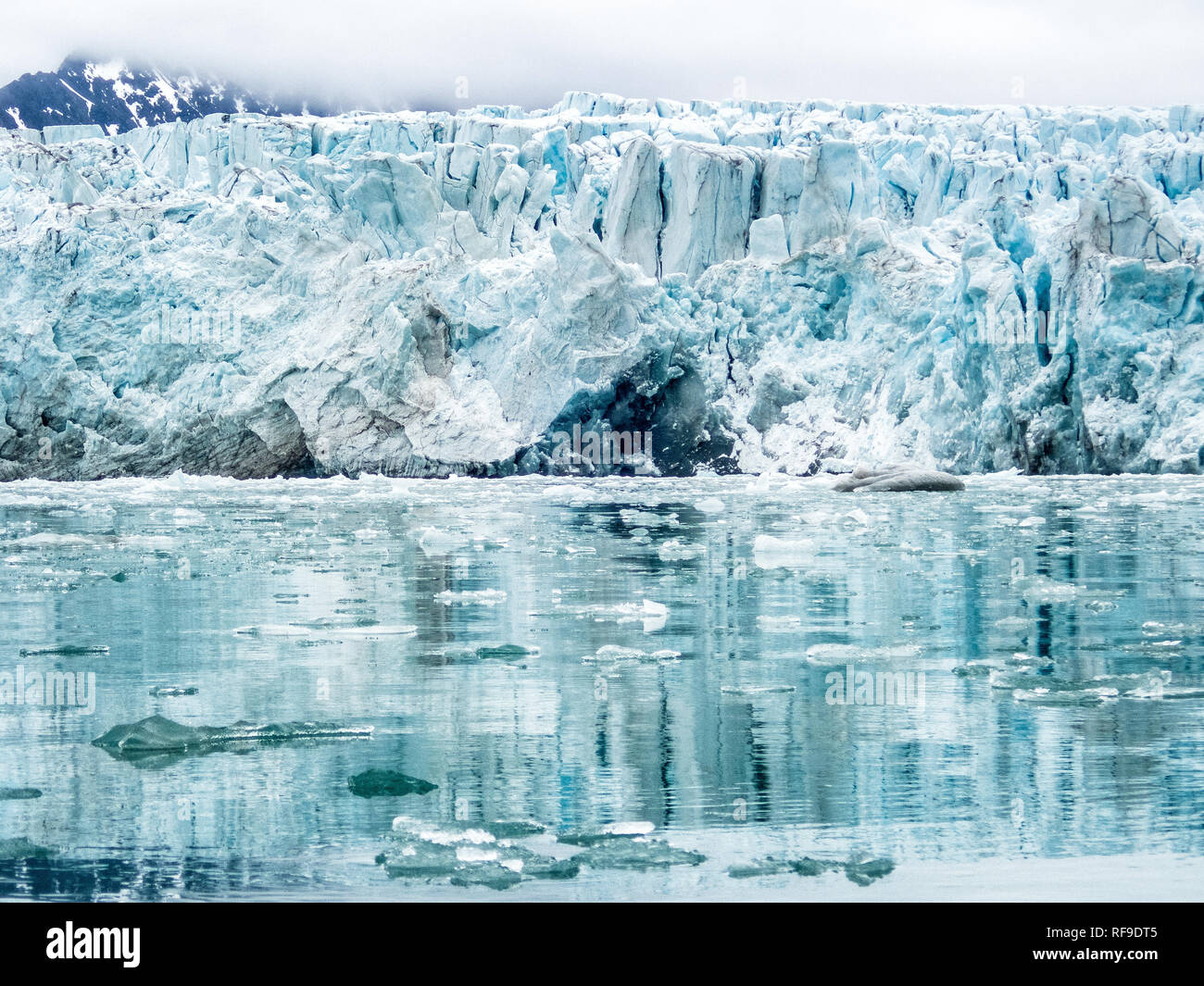 SVALBARD, Norway — A glacier at Svalbard, as seen from water level. Stock Photo