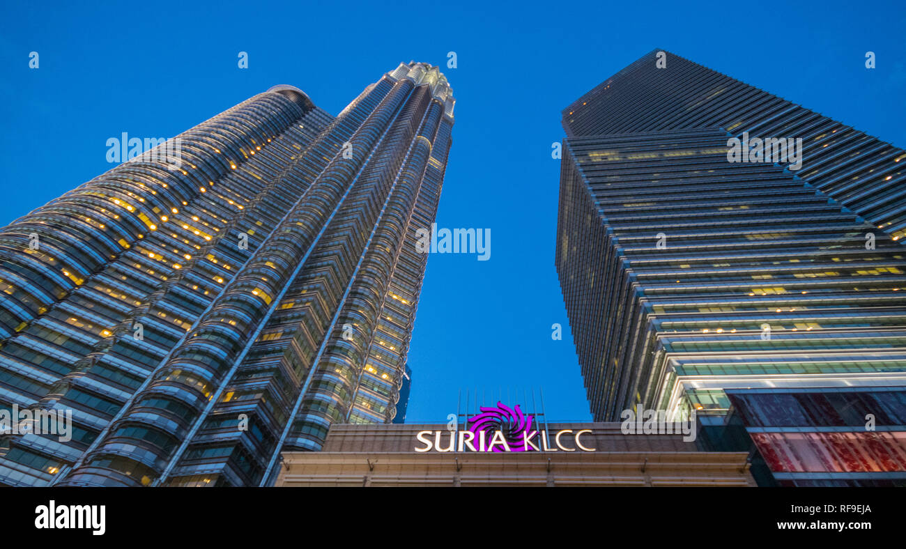 Petronas Towers, Kuala Lumpur City Centre (KLCC), Malaysia Stock Photo