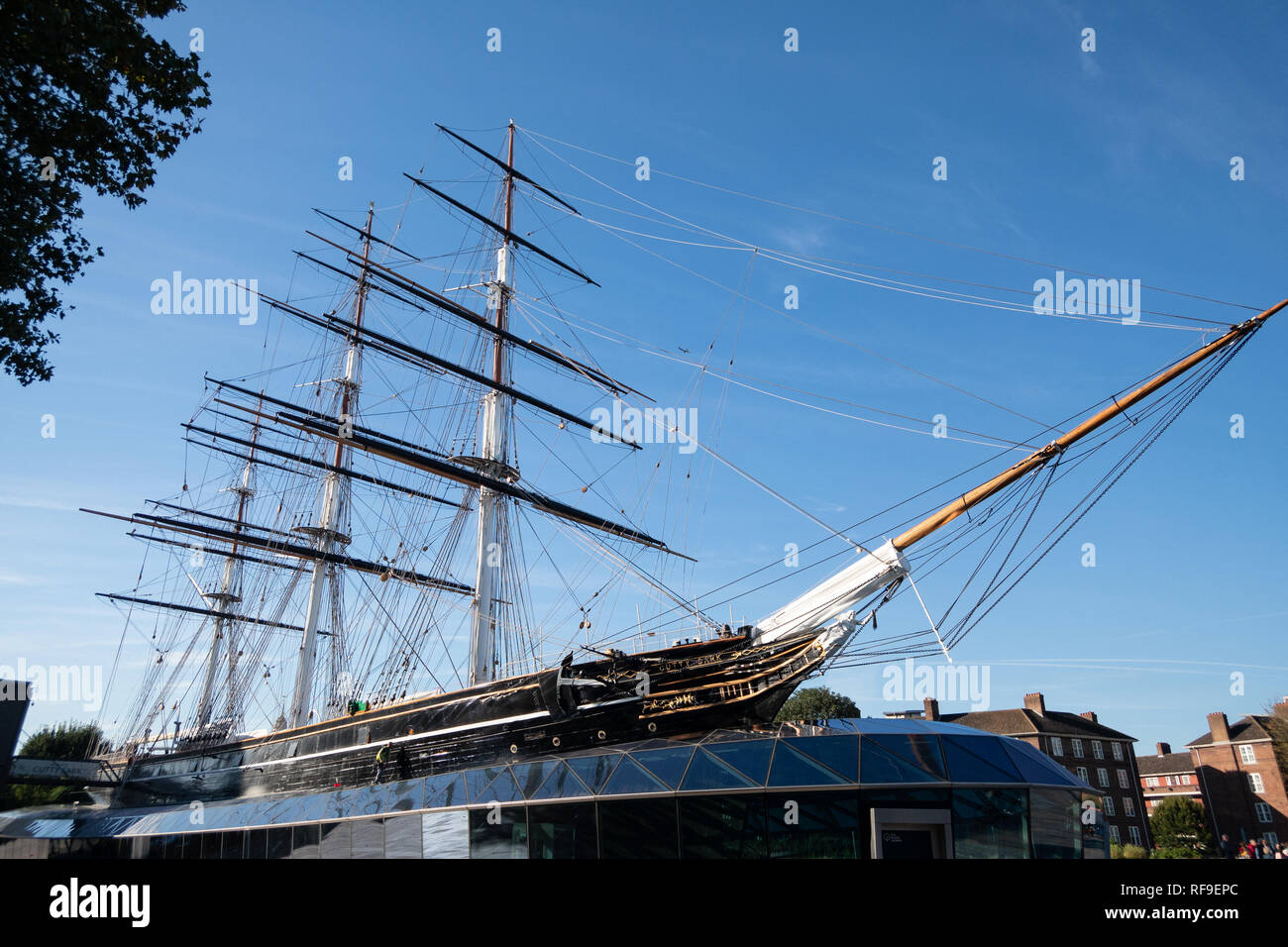 Greenwich Uk The Cutty Sark Is A Restored Historic British Clipper Sailing Ship That Is Now