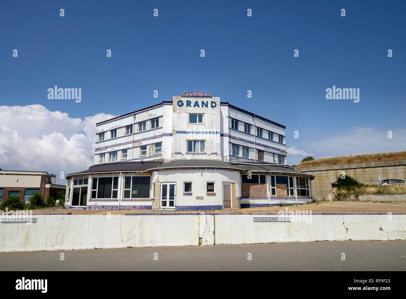 Derelict hotel Sandown Isle of Wight Stock Photo Alamy