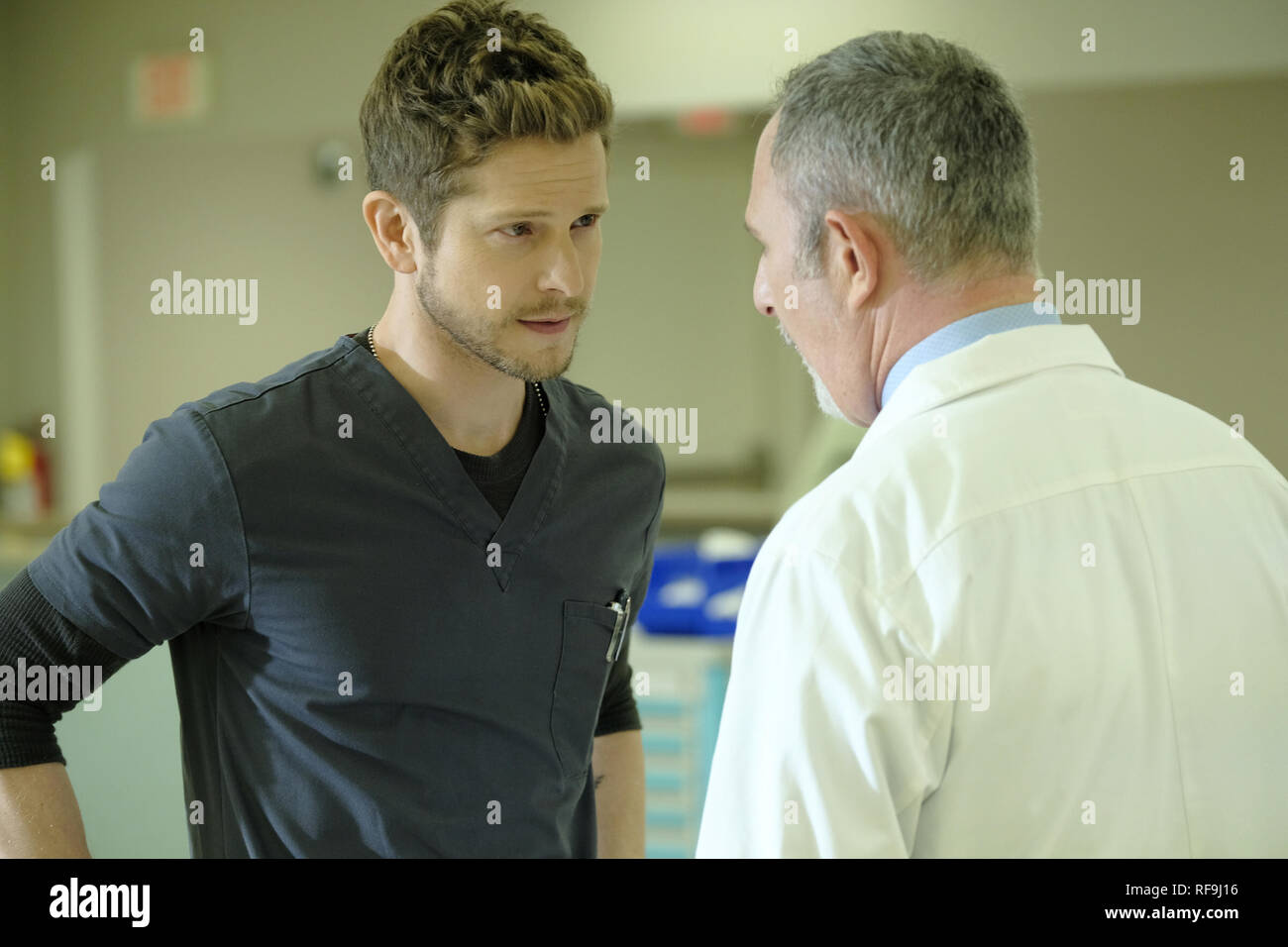 Matt Czuchry, Andy Milder, 'The Resident' Season 2 (2019)  Credit: Fox Broadcasting Co. / The Hollywood Archive Stock Photo