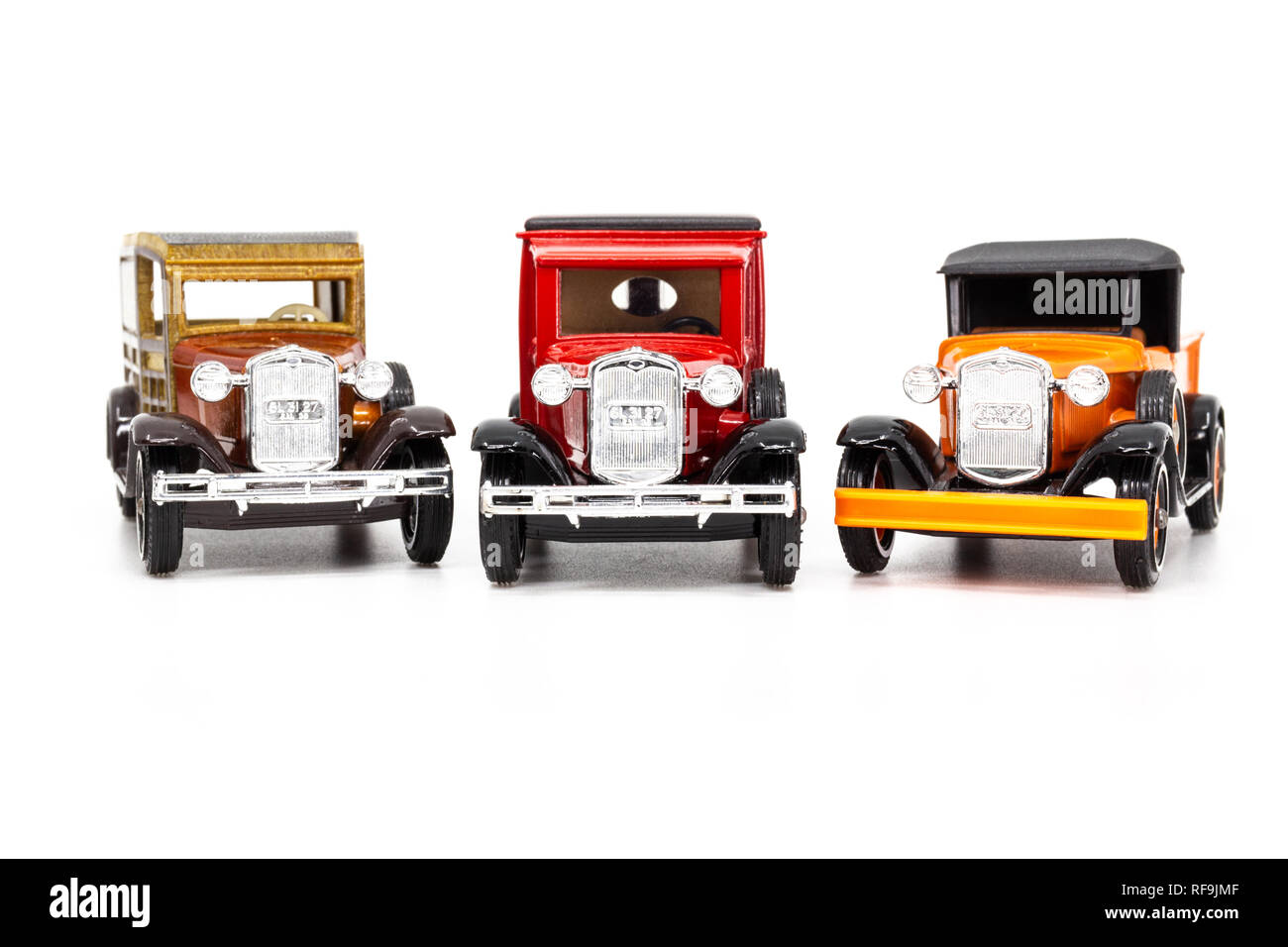 Matchbox Models of Yesteryear Ford Model A, 3 variants Stock Photo